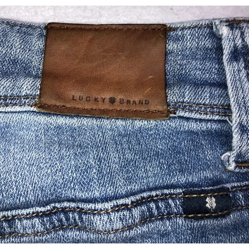 Lucky Brand Pants Reese Boyfriend Pants Distressed Thrashed Size 16W - Picture 4 of 9